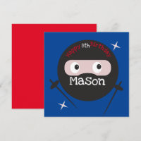 Ninja Arts Martiaux Karate Boys Anniversaire Rouge