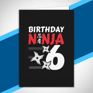 Carte Ninja fête d'anniversaire - Anniversaire Ninja 6