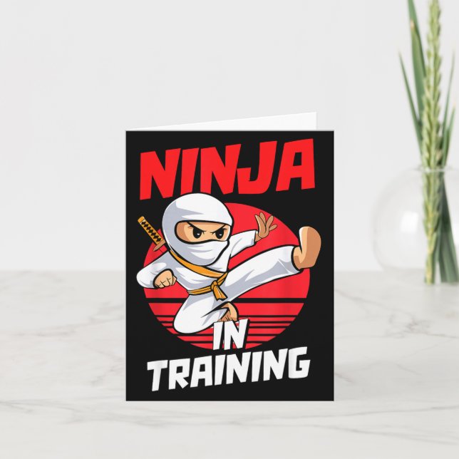 Carte Ninja In Training Costume Party Warrior Boys Girls (Devant)