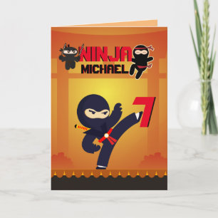 Carte NINJA Movie Star Warrior Kicking it Karatkids