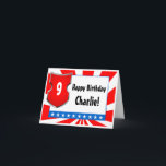 Carte Ninja Warrior Birthday Party Kids Boys Patriotic<br><div class="desc">Have a fun obstacle course or ninja themed boys or kids birthday party with this awesome impactful patriotic birthday party collection! Complete with red shield,  red white and blue stars and stripes and a truly athletic feel. Great for sporty children at any age!</div>