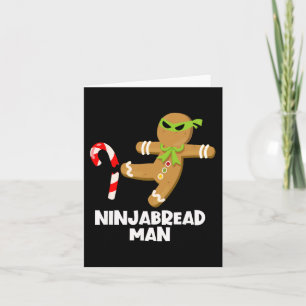 Carte Ninjabread homme amusement ginja coup de pied cann