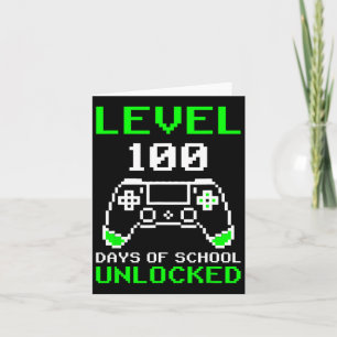 Carte Niveau 100 Jours De Jeux Vidéo De Gamer Déverrouil