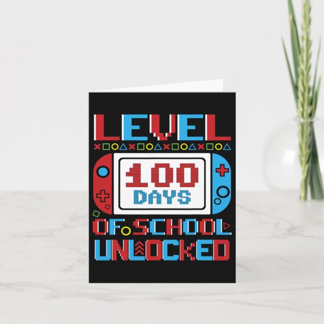 Carte Niveau 100 Jours De L'École Déverrouillé Game Cont (Devant)