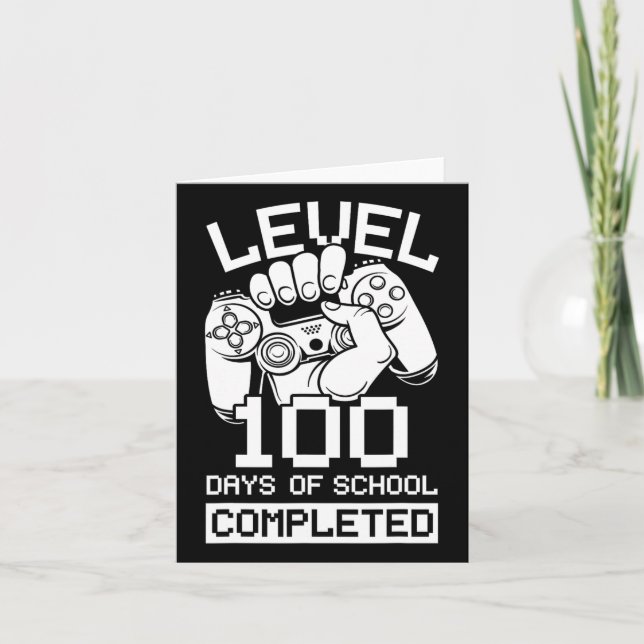 Carte Niveau 100 Jours D'École Terminé Vidéo Jeu (Devant)