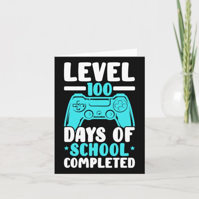 Carte Niveau 100 Jours D'École Terminé Vidéo Jeu (Devant)