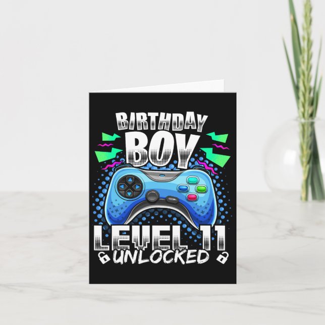 Carte Niveau 11 Déverrouillé Jeu vidéo 11e Anniversaire  (Devant)