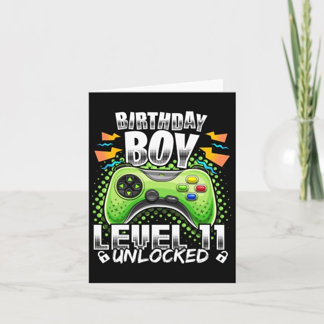 Carte Niveau 11 Déverrouillé Jeu vidéo 11e Anniversaire  (Devant)