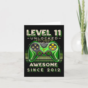Carte Niveau 11 Jeu vidéo déverrouillé 11e anniversaire