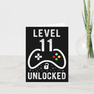Carte Niveau 11 Jeu vidéo déverrouillé 11e cadeau d'anni