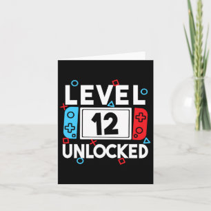 Carte Niveau 12 Déverrouillé Jeu vidéo 12e Anniversaire 