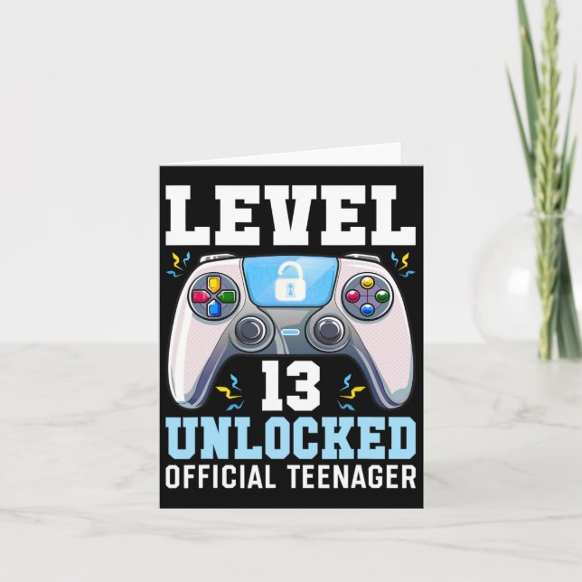 Carte Niveau 13 Jeu vidéo déverrouillé 13e Jeu d'anniver (Devant)