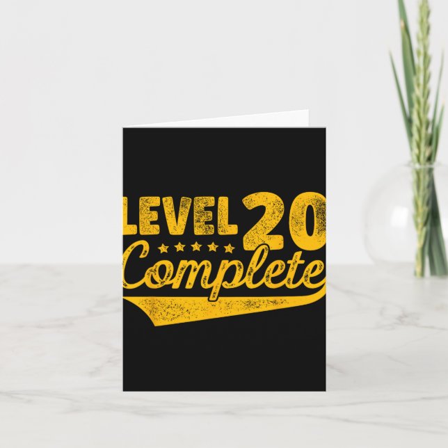 Carte Niveau 20 Fin du 20e anniversaire de Mariage Vinta (Devant)