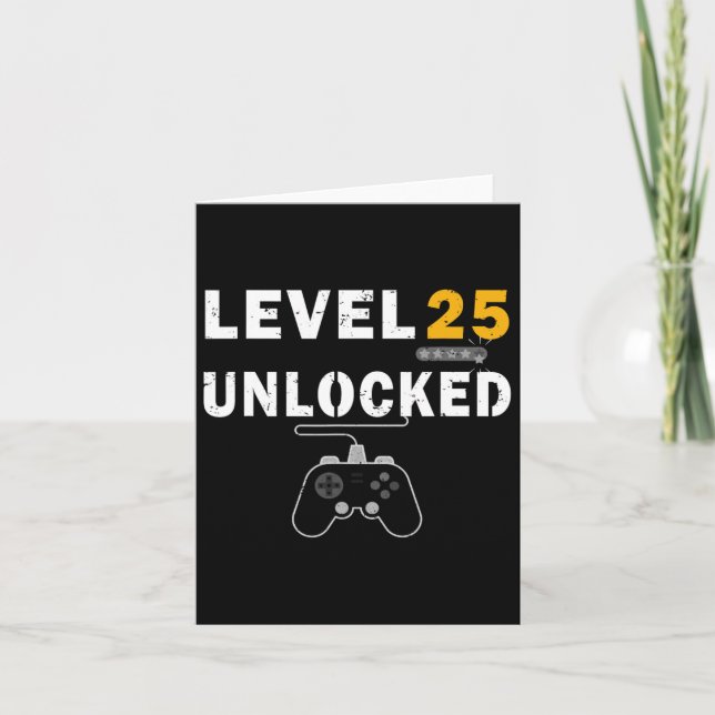 Carte Niveau 25 Jeu vidéo déverrouillé 25e anniversaire  (Devant)