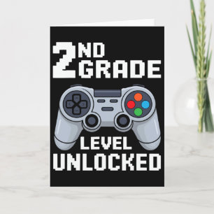 Carte Niveau 2e année débloqué Gamer Premier jour d'écol