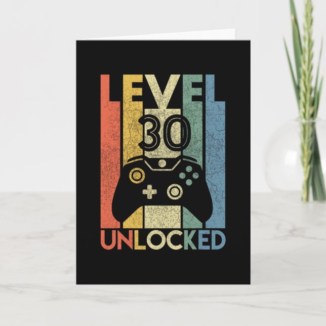 Carte Niveau 30 Débloqué Vidéo Drôle de jeu 30e Annivers (Devant)
