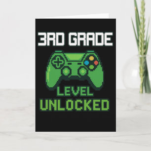 Carte Niveau 3e débloqué Gamer Ck pour garçons rentrée s