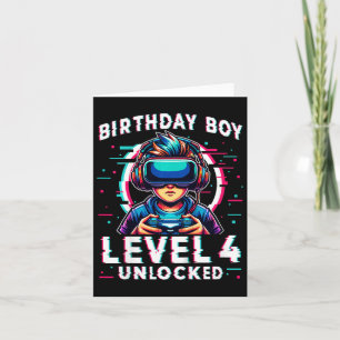 Carte Niveau 4 Déverrouillé 4 Anniversaire Joueur Amusan