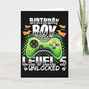 Carte Niveau 5 Débloqué Jeu Vidéo 5ème Anniversaire Game
