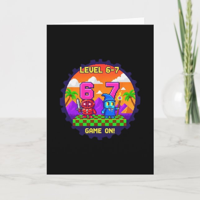 Carte Niveau 6 7 Jeu Pixel Art Six Sept Joueurs  (Devant)