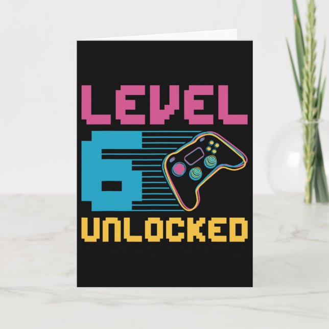 Carte Niveau 6 Jeu déverrouillé Anniversaire (Devant)