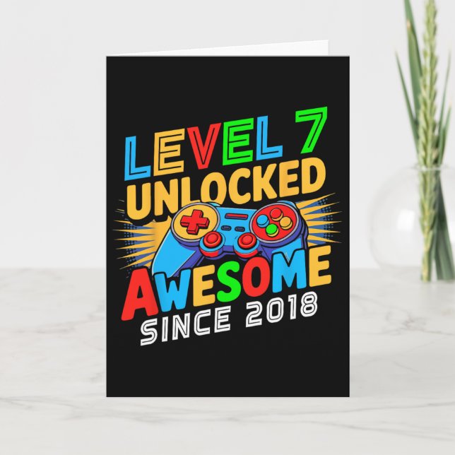 Carte Niveau 7 Débloqué Incroyable Depuis Son 7ème Anniv (Devant)
