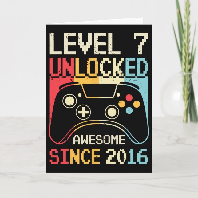 Carte Niveau 7 Jeu vidéo déverrouillé 7e Jeu d'anniversa (Devant)