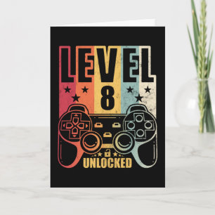 Carte Niveau 8 Débloqué Anniversaire de jeu pour joueur