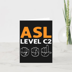 Carte - Niveau C2. Sourd Langue des signes main de sensi