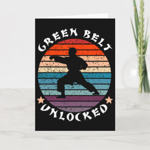 Carte Niveau Ceinture verte Déverrouillé Réussite Karate