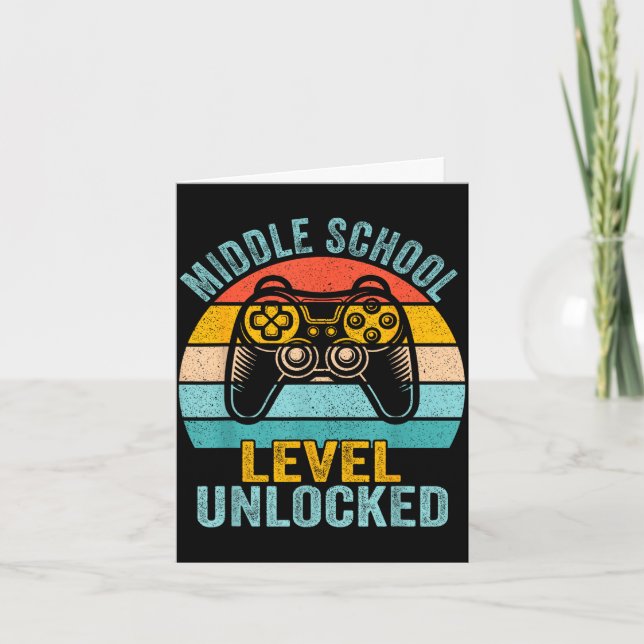 Carte Niveau collège débloqué jeu vidéo rétro dos (Devant)