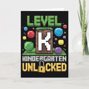 Carte Niveau Maternelle Débloqué Jeu Vidéo Drôle Dos 