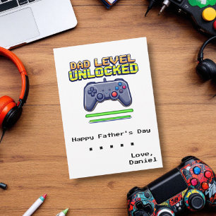 Carte Niveau père déverrouillé   Gamer Papa Première Fêt