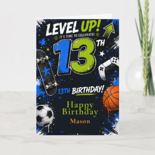 Carte Niveau supérieur Fête d'anniversaire de jeux de sp