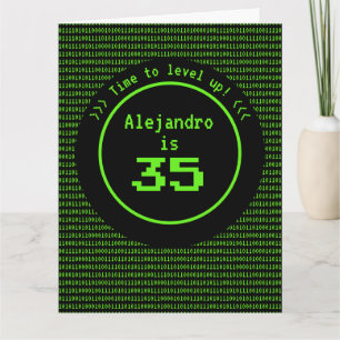 Carte Niveau Up Retro Jeu & Code Machine N'importe quel