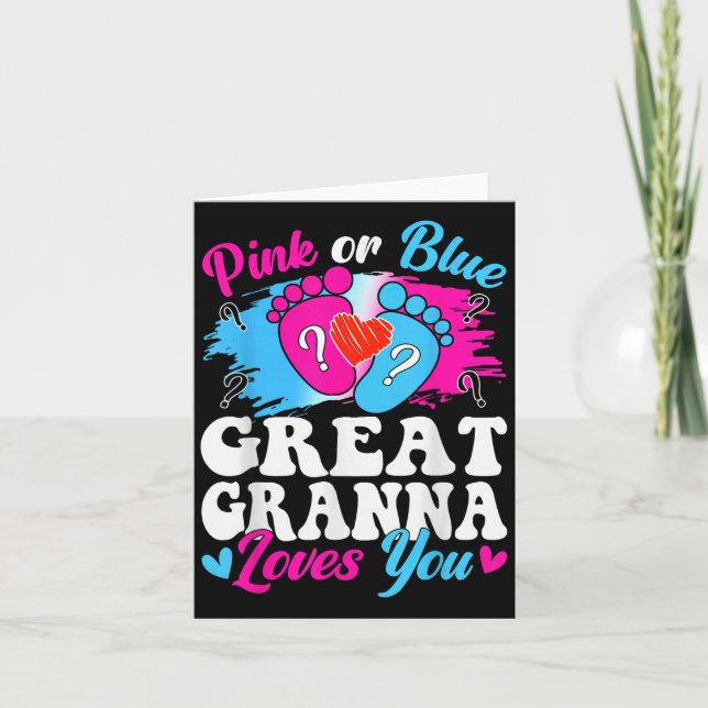 Carte Nk Or Blue Great Gr Love You Baby Gender Reveal  (Devant)