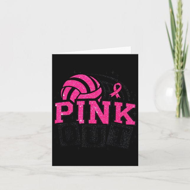 Carte Nk Out Volleyball Breast Cancer Awareness Suprt Ri (Devant)