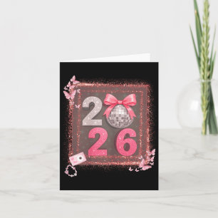 Carte Nk Sparkle Disco Bow 2026 Coquette Bonne Année