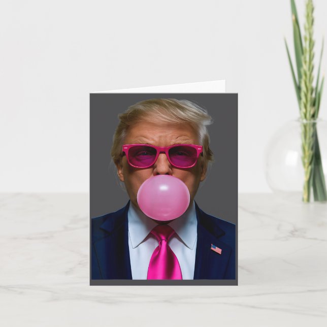 Carte Nk Sungles Funny Donald Trump Nk Bubble Gum 2024  (Devant)