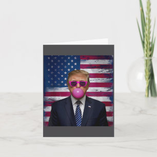 Carte Nk Sungles Trump Bubble Gum 2024 Drapeau Usa Vinta