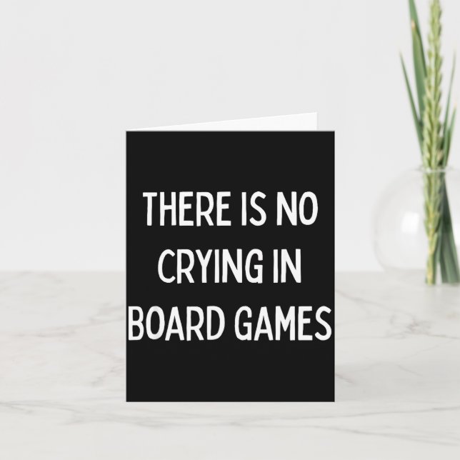 Carte No Crying In Board Games Trivia Game Night Funny Q (Devant)
