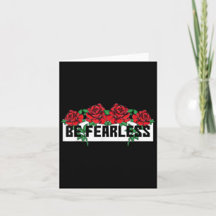 Carte No Fear Be Strong Citations Novelty Graphic Tee -
