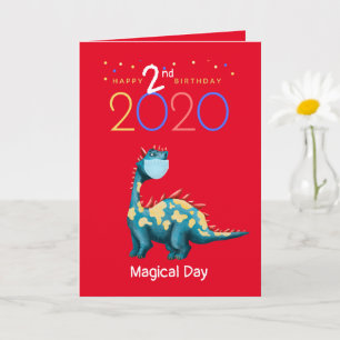 Carte No Fear DRAGON in Facemask Anniversaire de enfant
