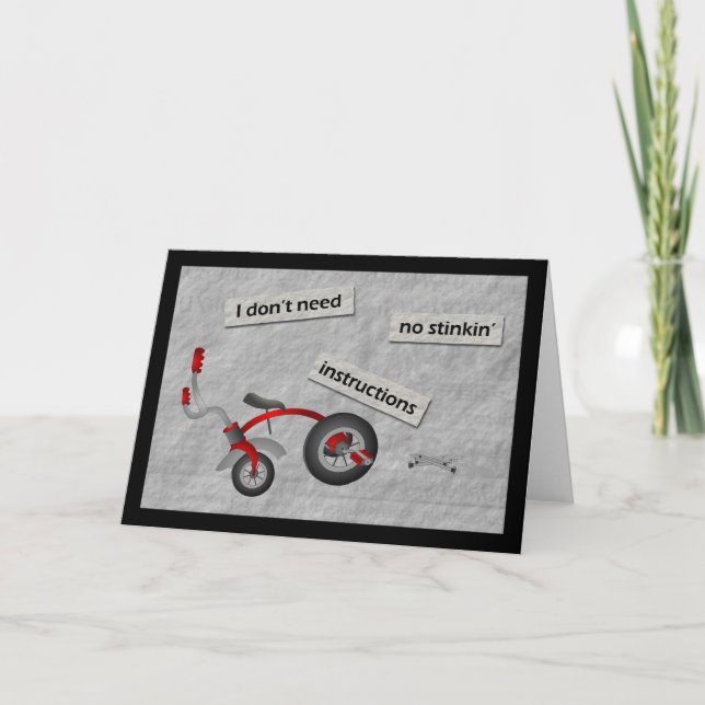 Carte No Instructions Greeting Card (Devant)