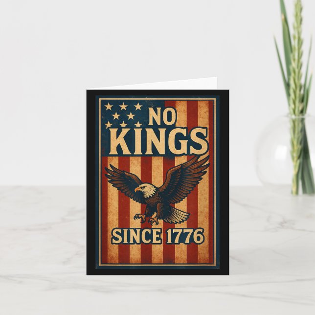 Carte No King Since 1776 Patriotic Dom Shirts Men Women  (Devant)