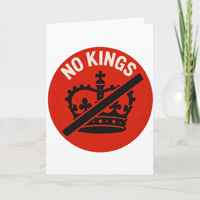 Carte No Kings Protest Symbol (Créateur téléchargé)