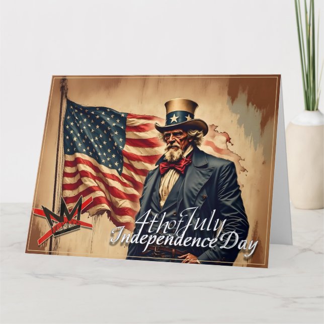 Carte No Kings Uncle Sam Independence Day Art (Devant)