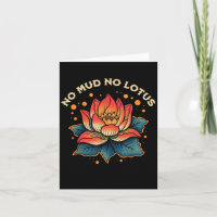 No Mud No Lotus Vintage Zen Citation Bouddhiste