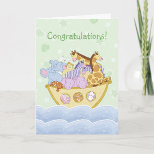 Carte Noah's Ark Nouveau bébé