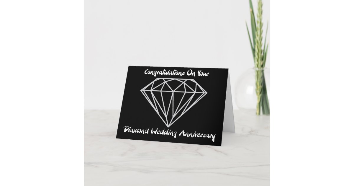 Carte Noces De Diamant Zazzle Fr